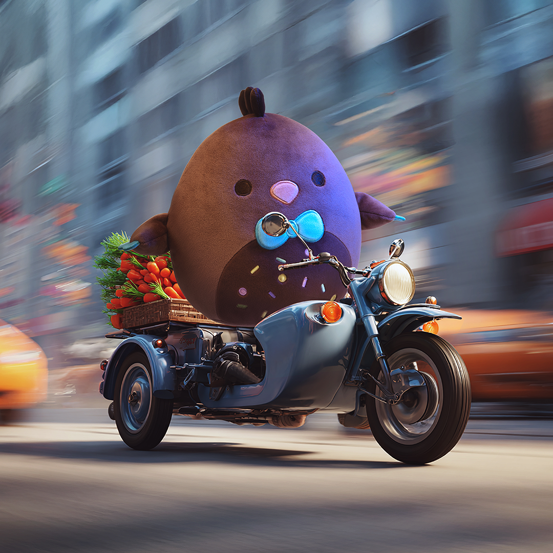 8-Inch Select Series Harold the Chocolate Chick with Bowtie - Image 2