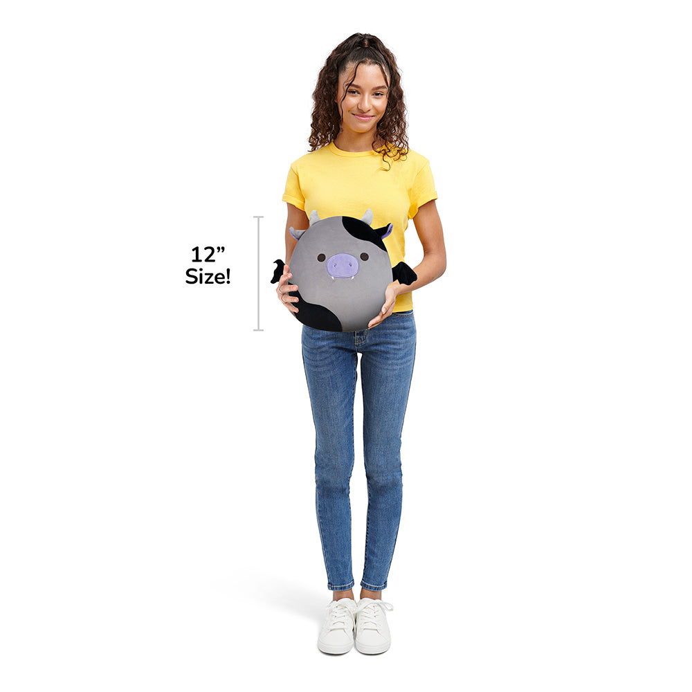 12-Inch Bridgette the Grey and Black Cow Bat - Image 7