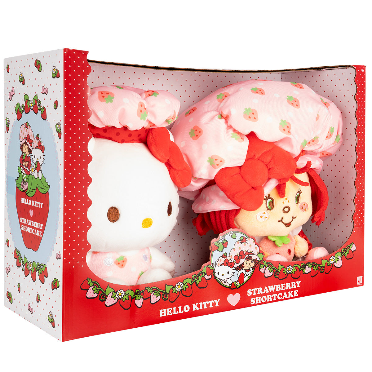 Hello Kitty and Friends 8-Inch Strawberry Shortcake x Hello Kitty Plush 2-Pack - Image 9