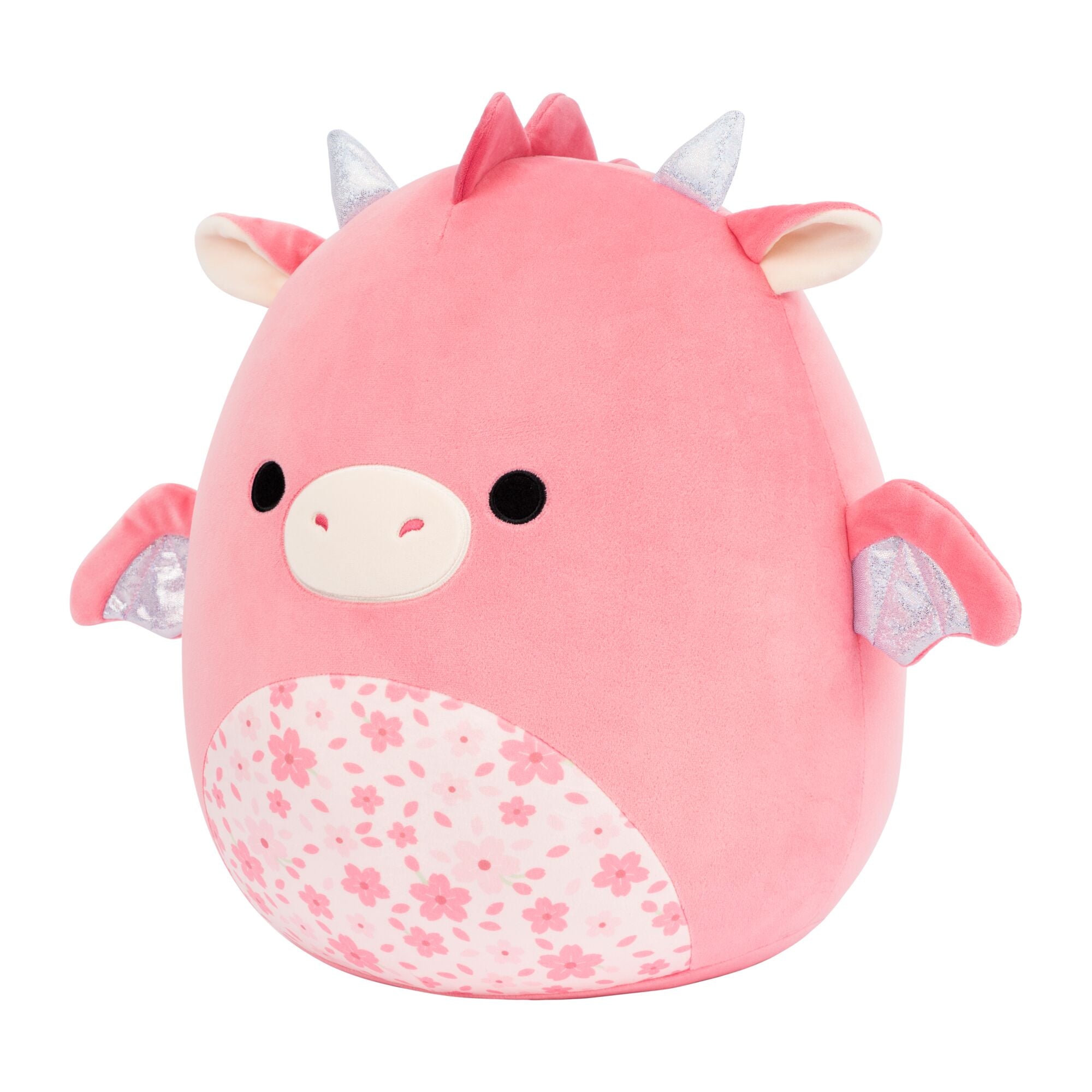 14-Inch Aegi the Pink Dragon with Sakura Print Belly - Image 2