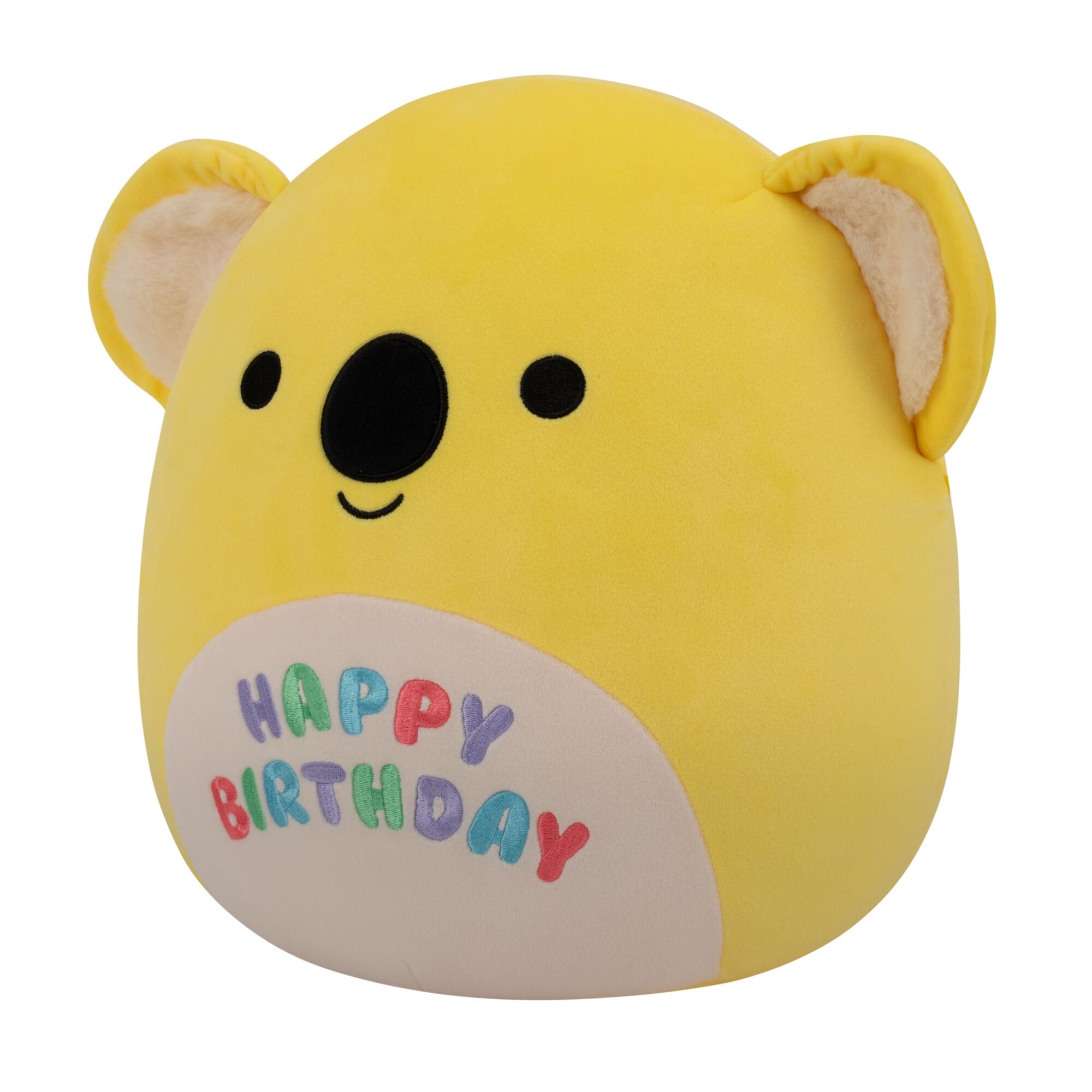 12-Inch Donny the Yellow Koala with Happy Birthday on Belly - Image 2