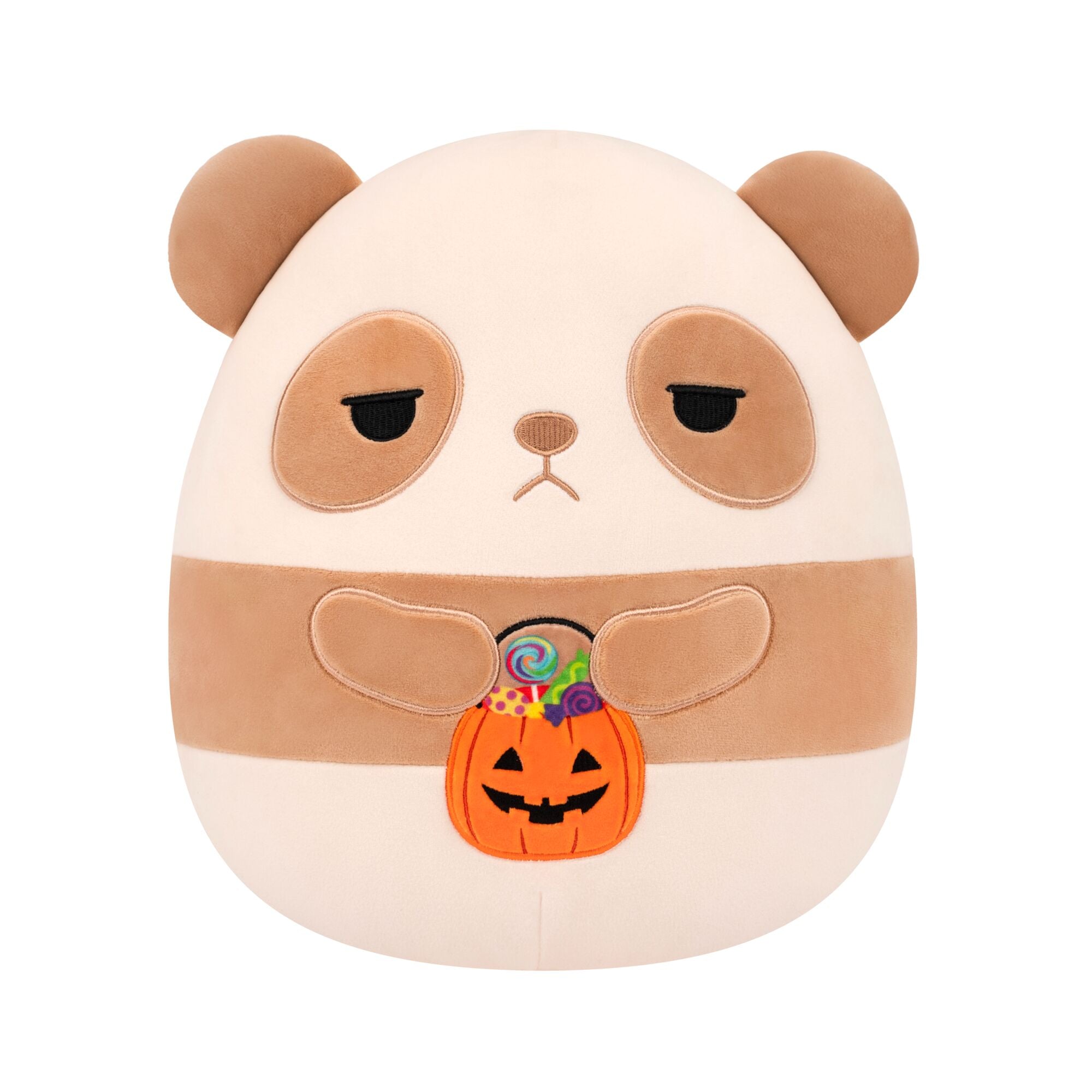 12-Inch Guerra the Brown Panda Holding Candy Pail