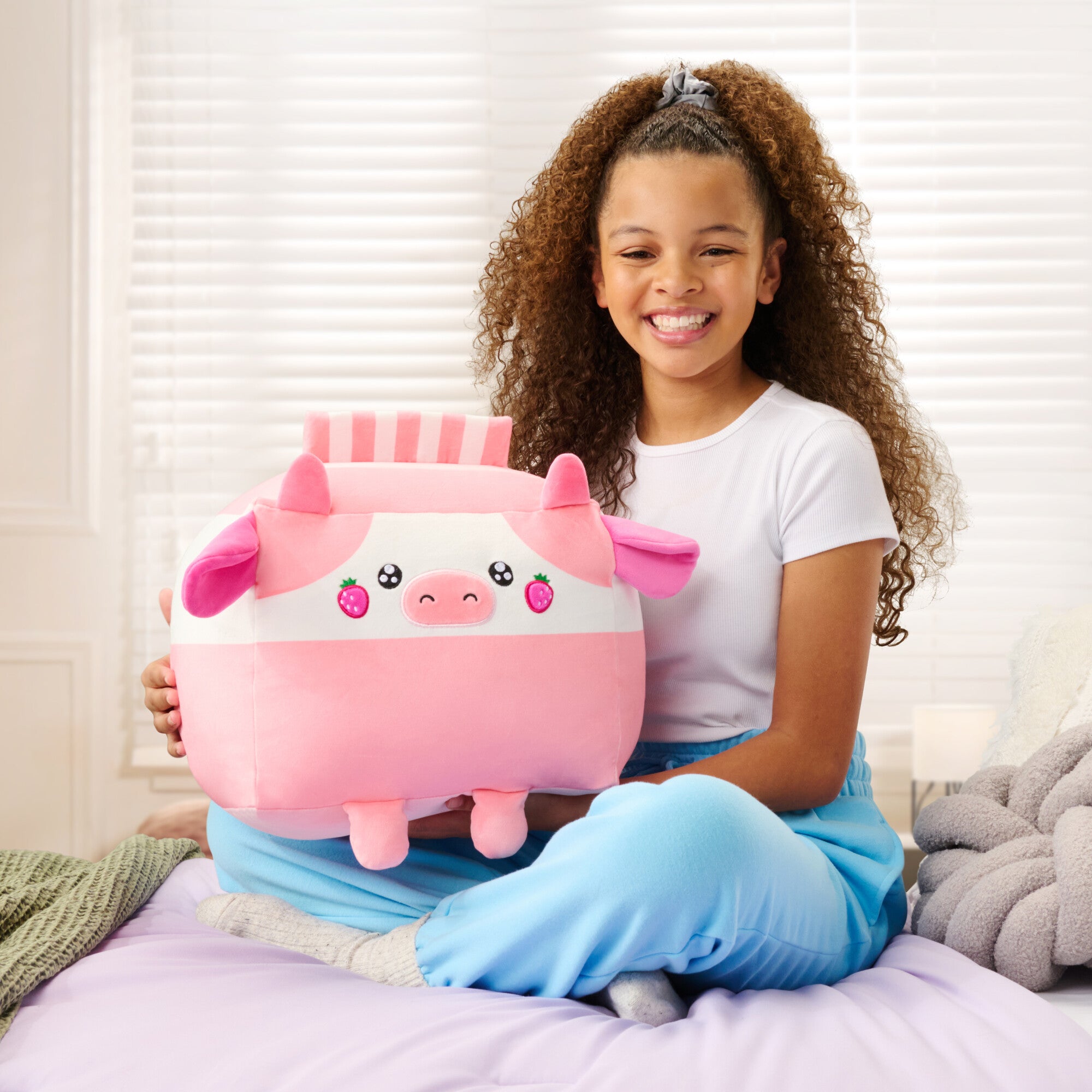 Russ 14-Inch Strawberry Milk Box Cow Plush - Image 5
