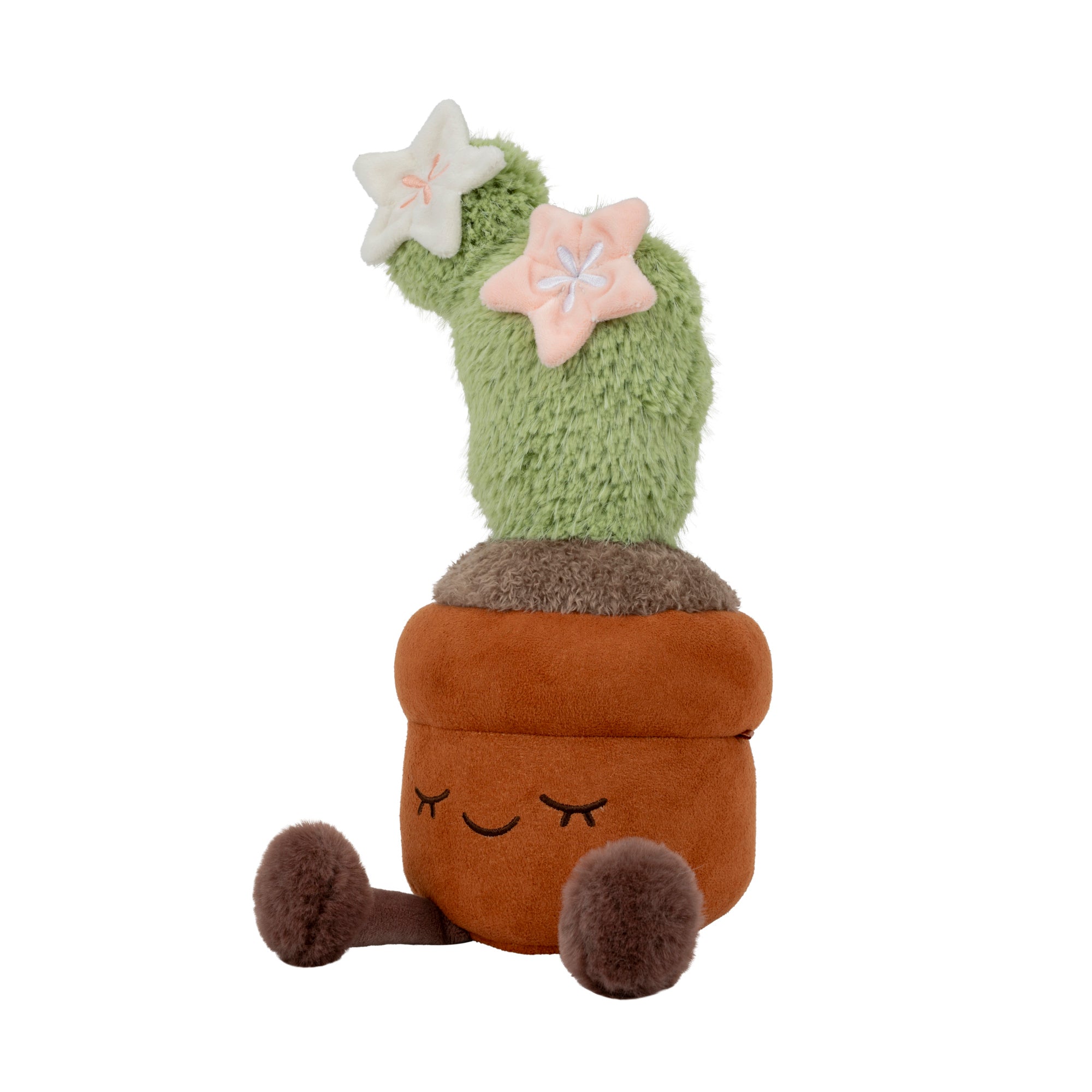 Greenhouse by Russ 12-Inch Brown Flower Cactus Plush - Image 2