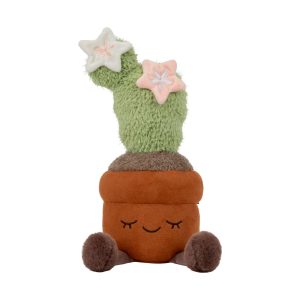 Greenhouse by Russ 12-Inch Brown Flower Cactus Plush