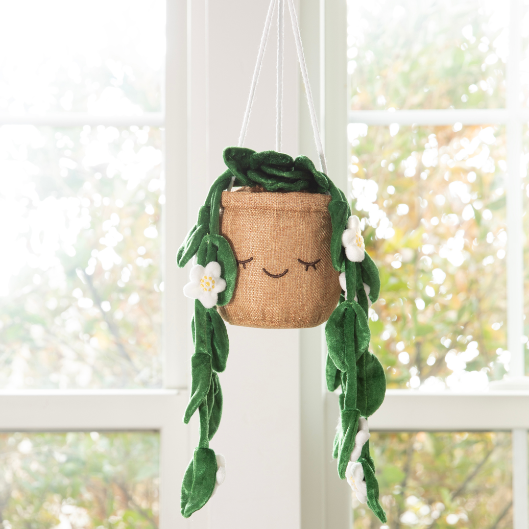 Greenhouse by Russ 8-Inch Hanging Plant with Flowers Plush - Image 2