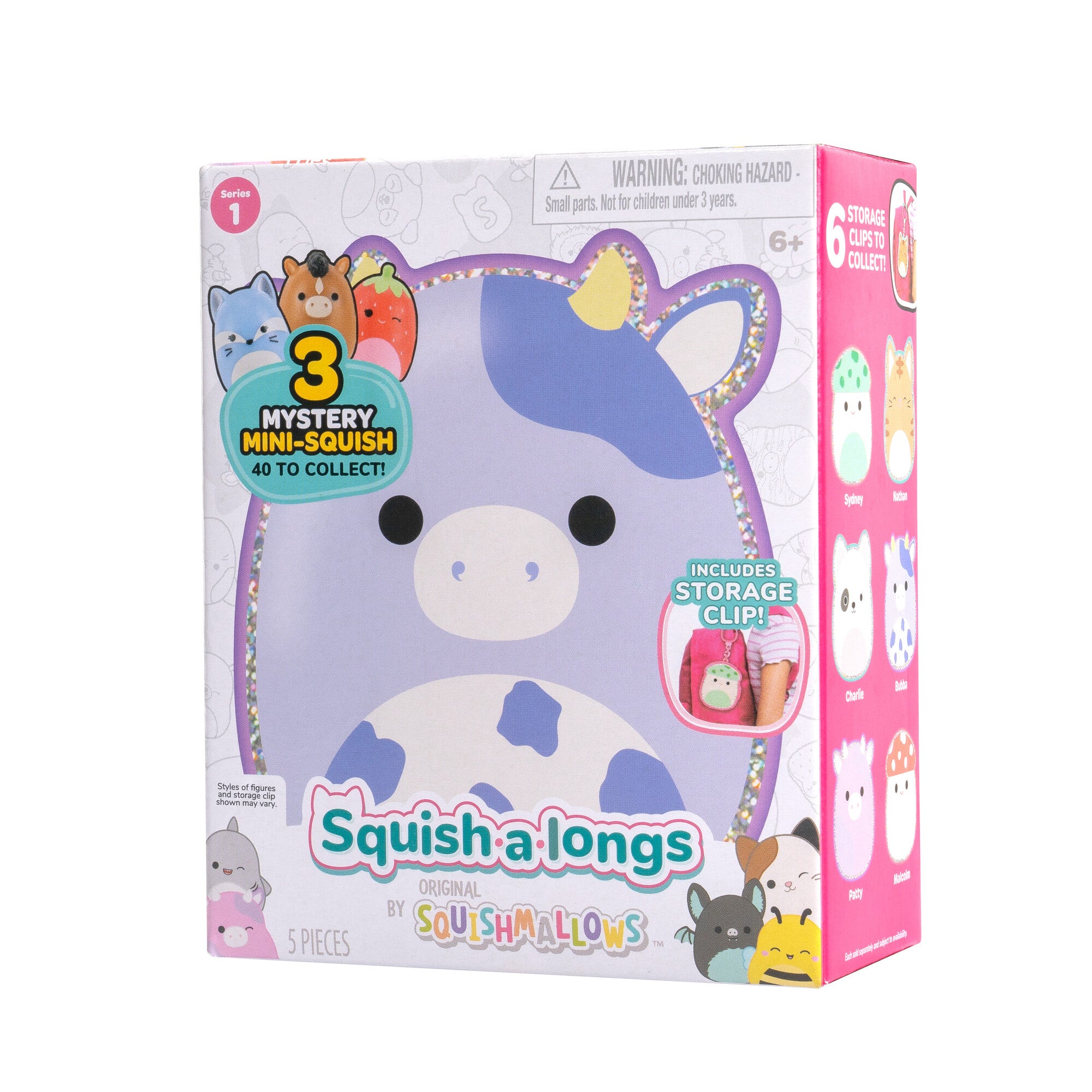 Squish-a-longs Clip & Go - Includes 3 Mini-Squish & Clip Case - Image 5