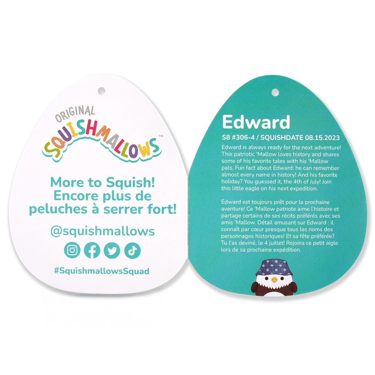 5-Inch Edward the Bald Eagle with Bucket Hat - Image 6