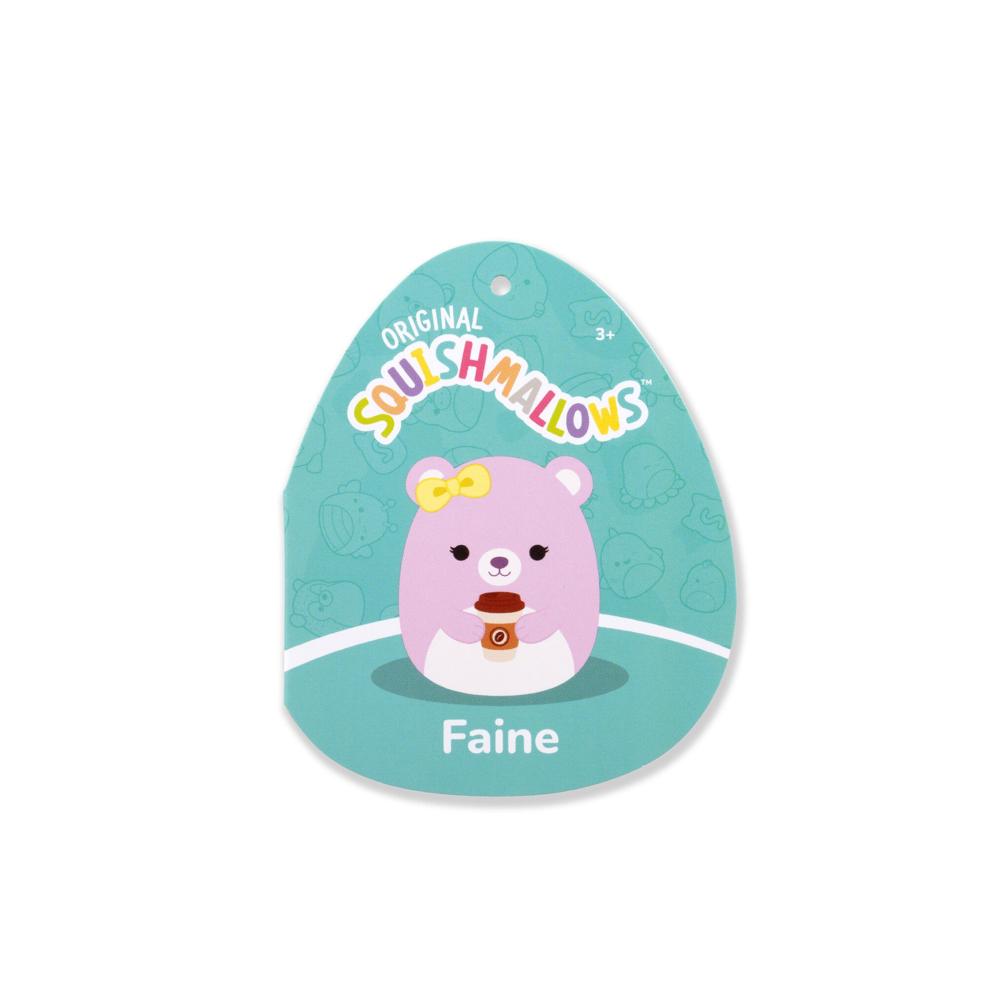 12-Inch Faine the Pink Bear with Bow Holding Coffee - Image 5