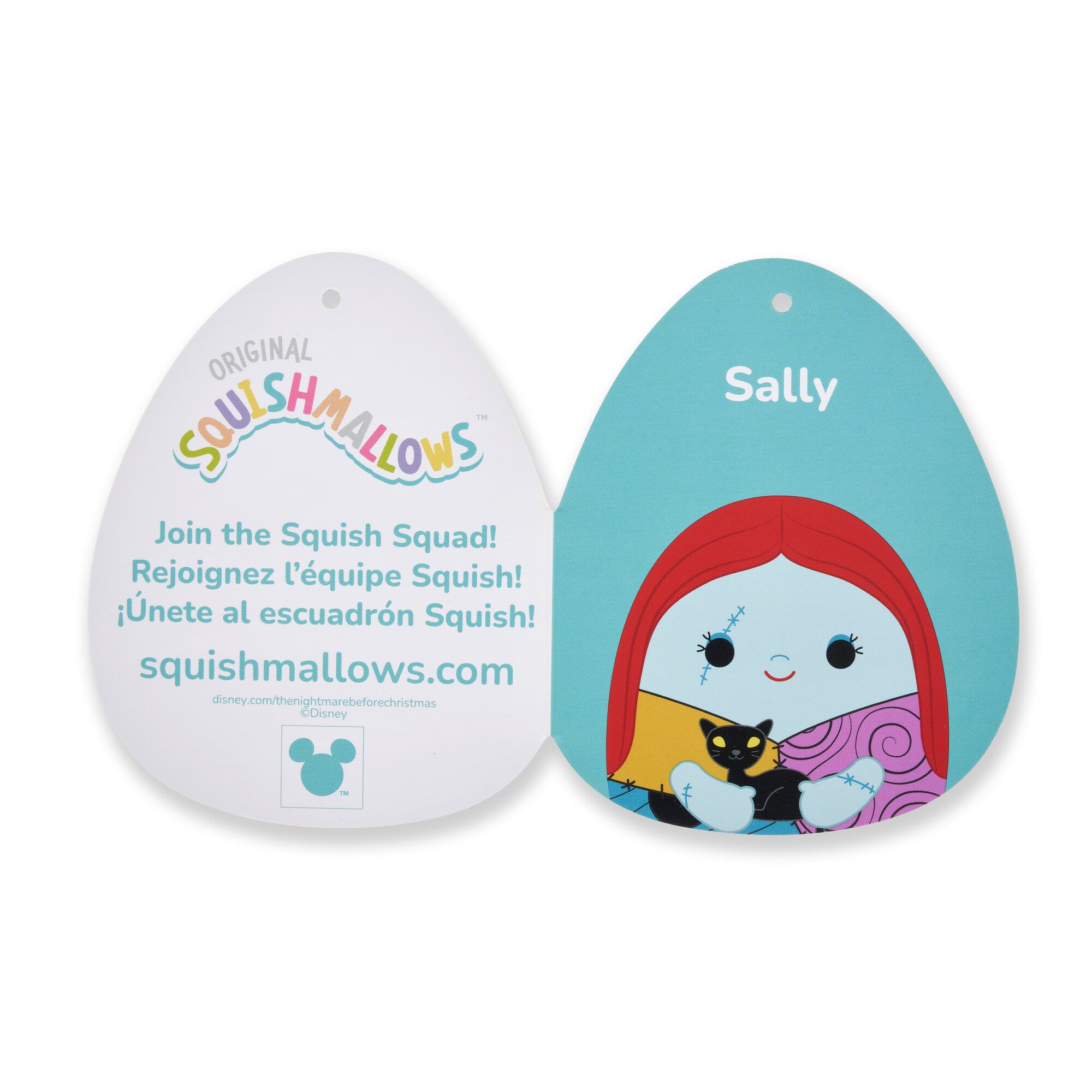 Squishmallows Original Disney 8-Inch Sally Holding Black Cat - Image 6