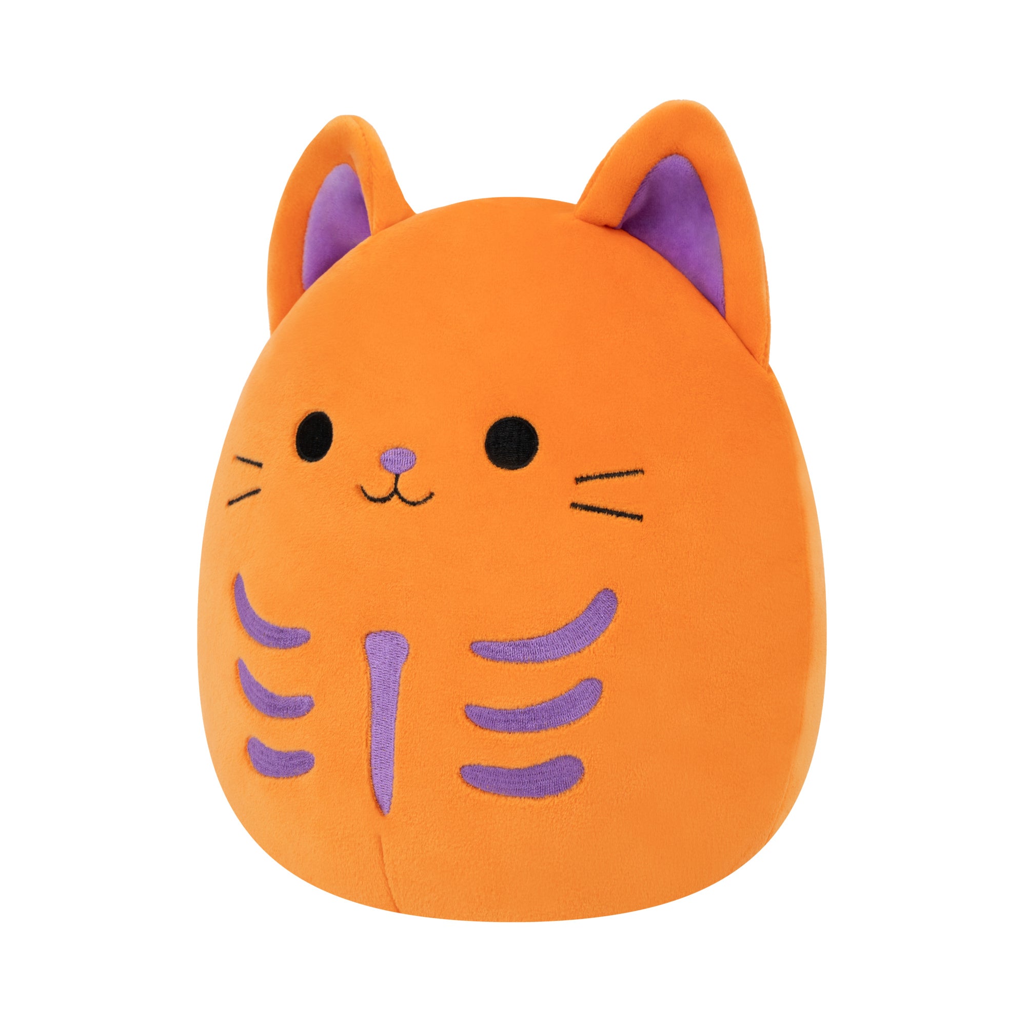 8-Inch Rigatoni the Orange and Purple Skeleton Cat - Image 2