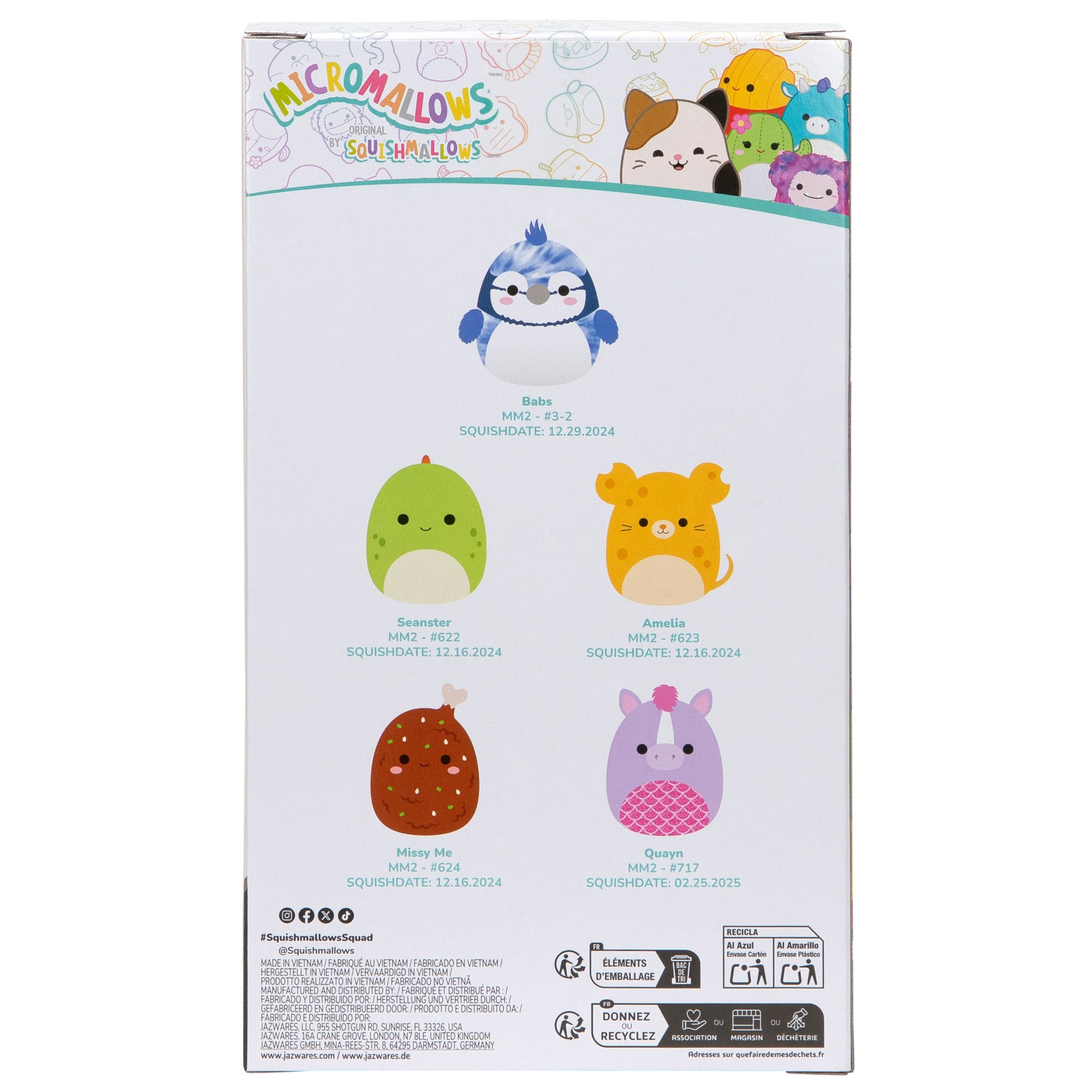 Micromallows 5-Pack - Seanster Stegosaurus. Quayn Hippocampus. Amelia Cheese Mouse. Missy Me Drumstick. Babs Blue Jay - Image 10