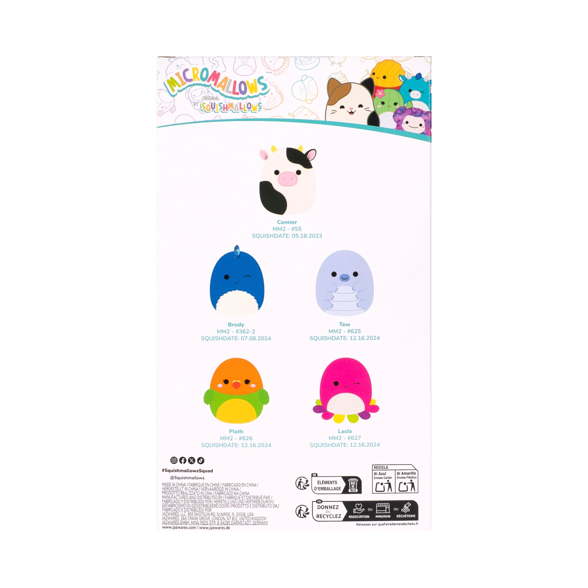 Micromallows 5-Pack - Tew Water Bear. Connor Cow. Plath Love Bird. Brody Dinosaur. Lasla Octopus - Image 10