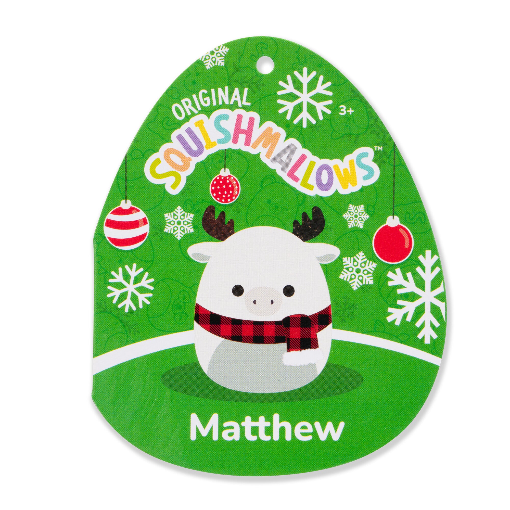 16-Inch Matthew the White Moose with Glitter Antlers - Image 5