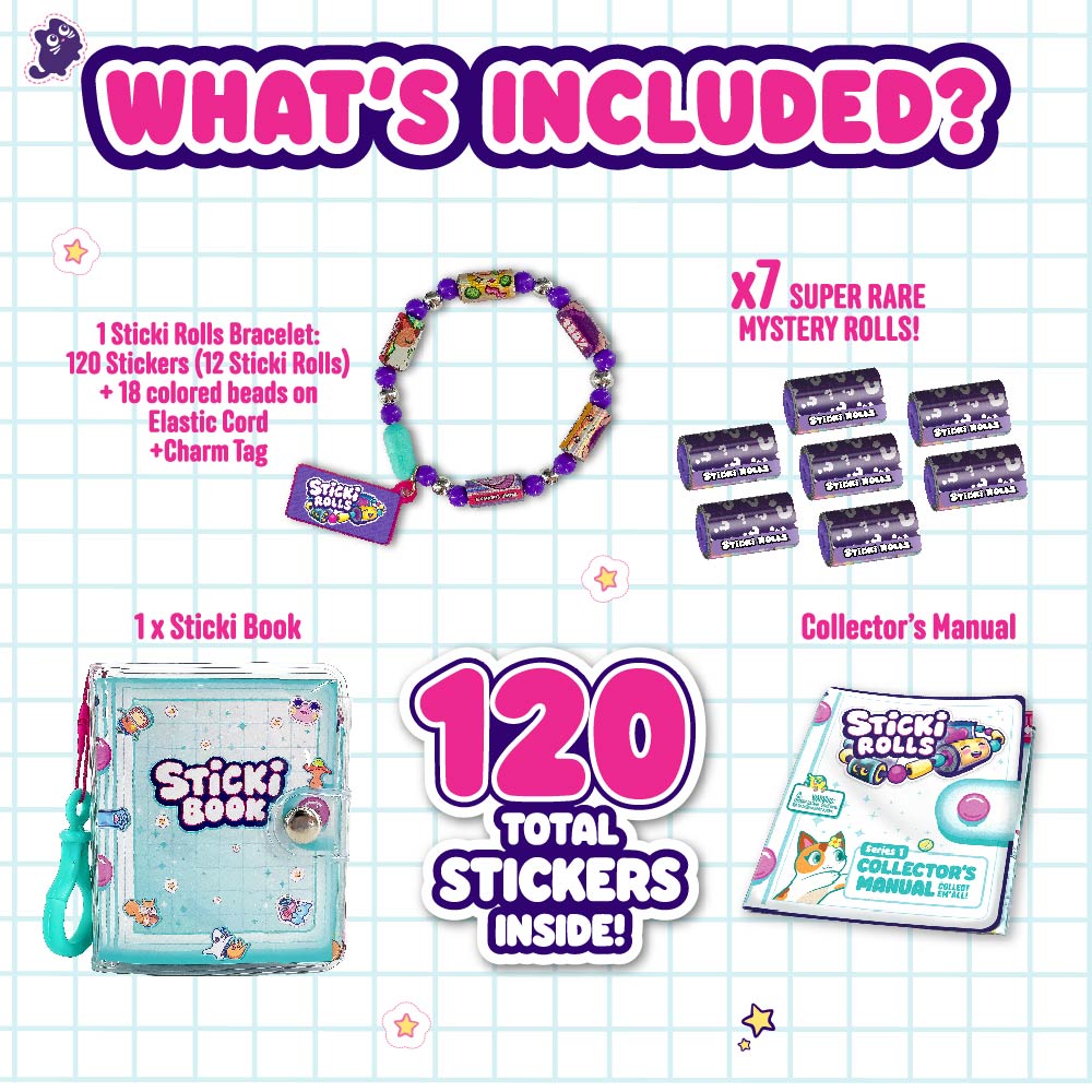Sticki Rolls Sticki Book - Wearable & Shareable Sticker Bracelet + Collection Sticki Book - Image 4
