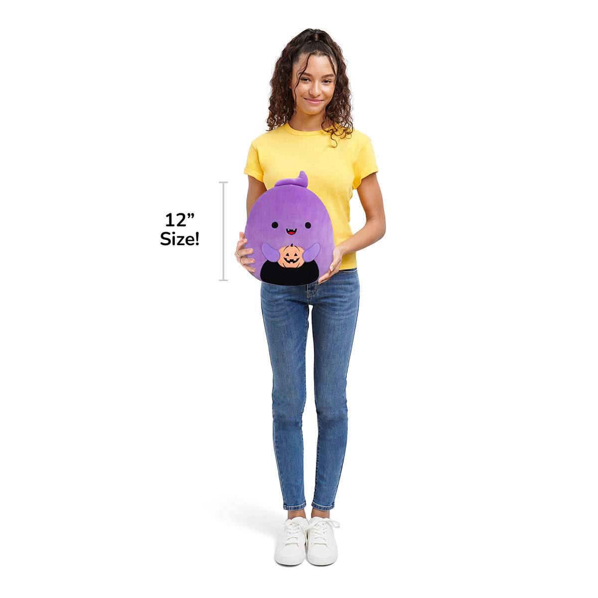 12-Inch Jordon the Purple Ghost Holding Jack O'Lantern - Image 7
