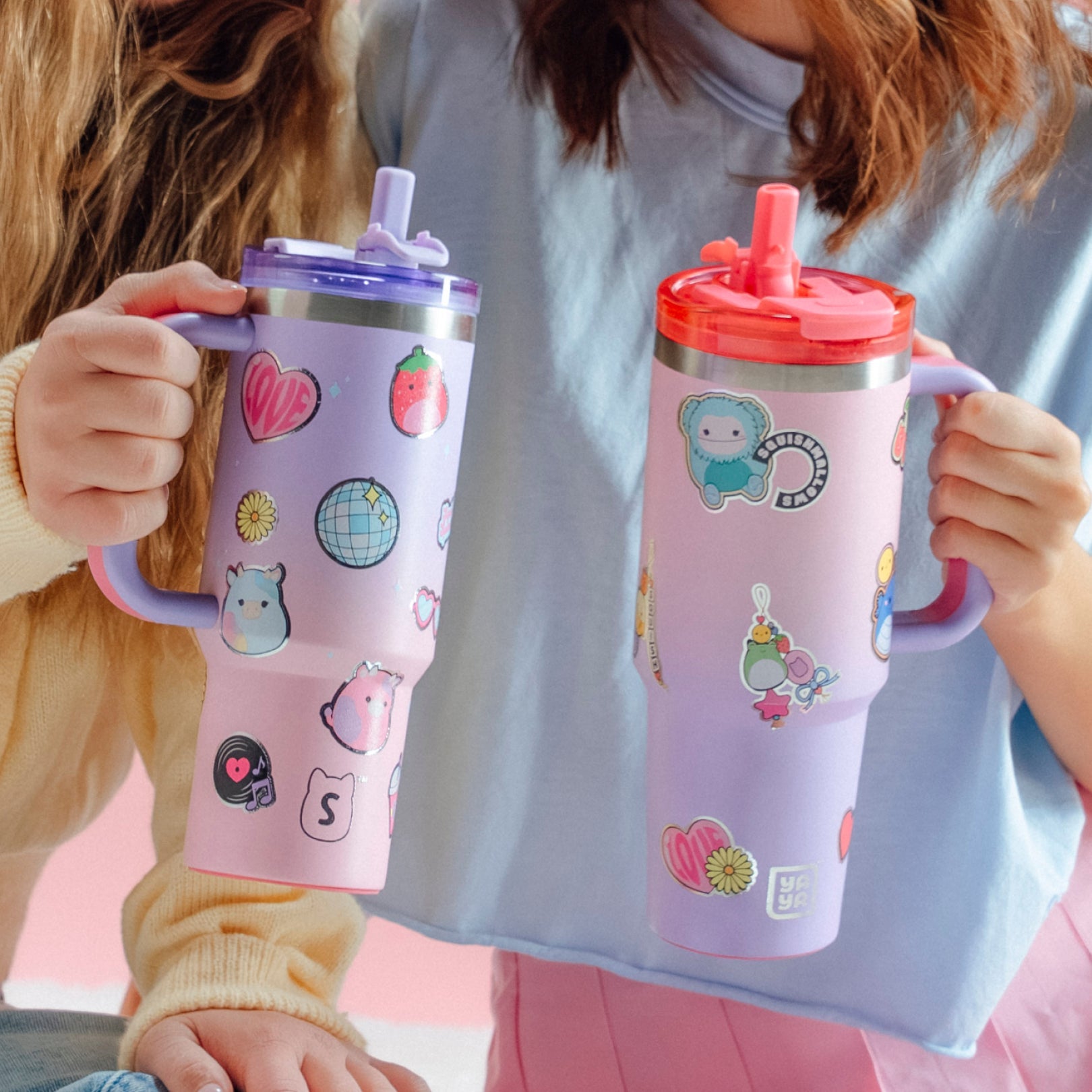 Squishmallows Sticker Bomb Tumbler with Straw - Image 6